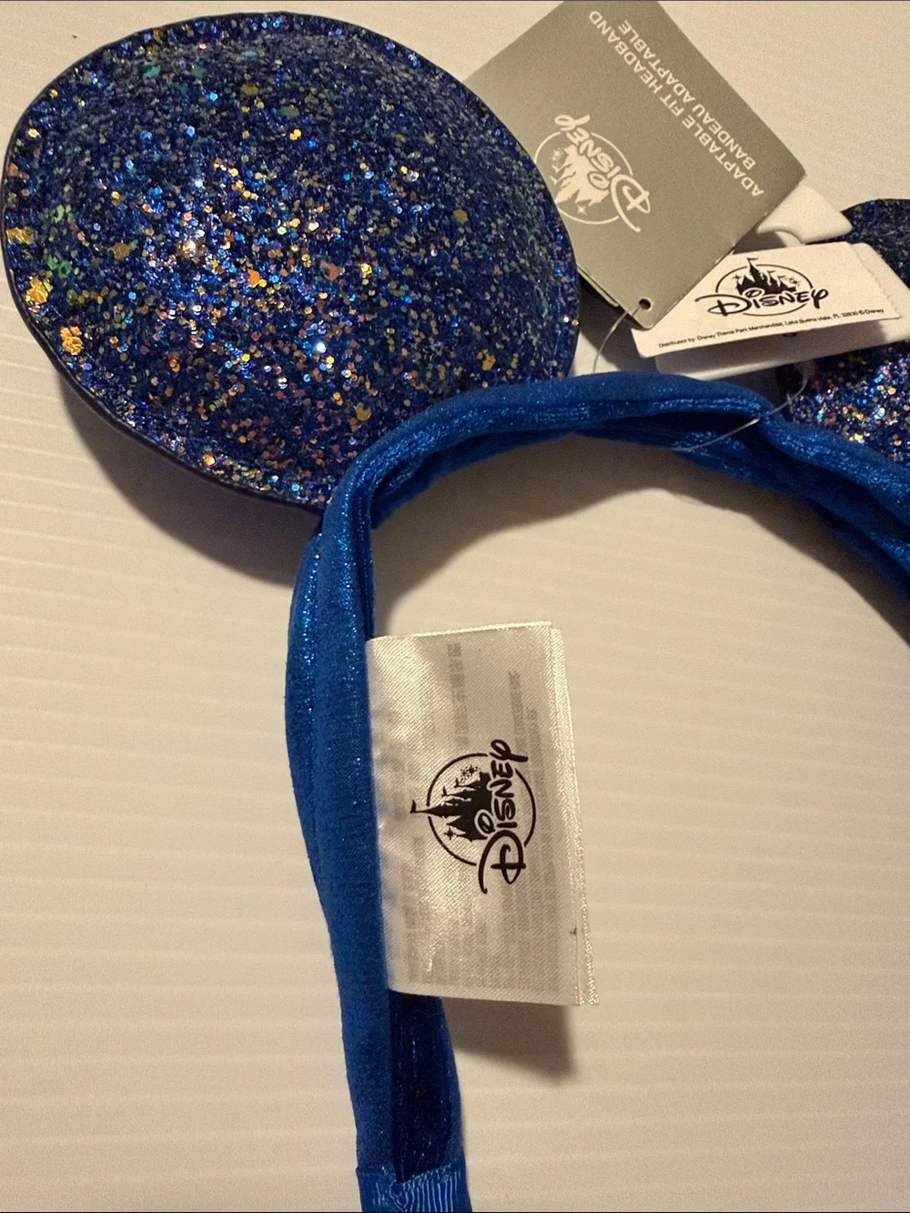 Disney Royal Blue Glitter Mickey Ear Headband - Adjustable